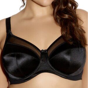 Goddess Women's Keira Black Banded Underwire Bra- Size 36H- New!